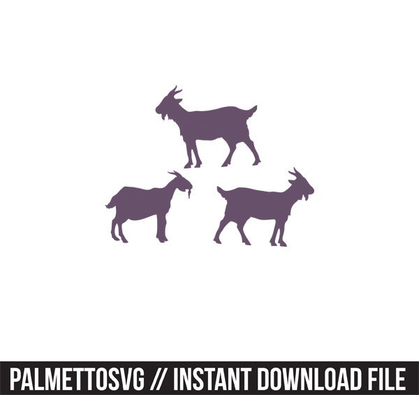 goats stencil svg dxf file instant download silhouette cameo
