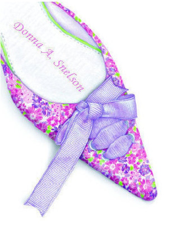 Personalized Shoe Lover Note Cards Personalized Stationery