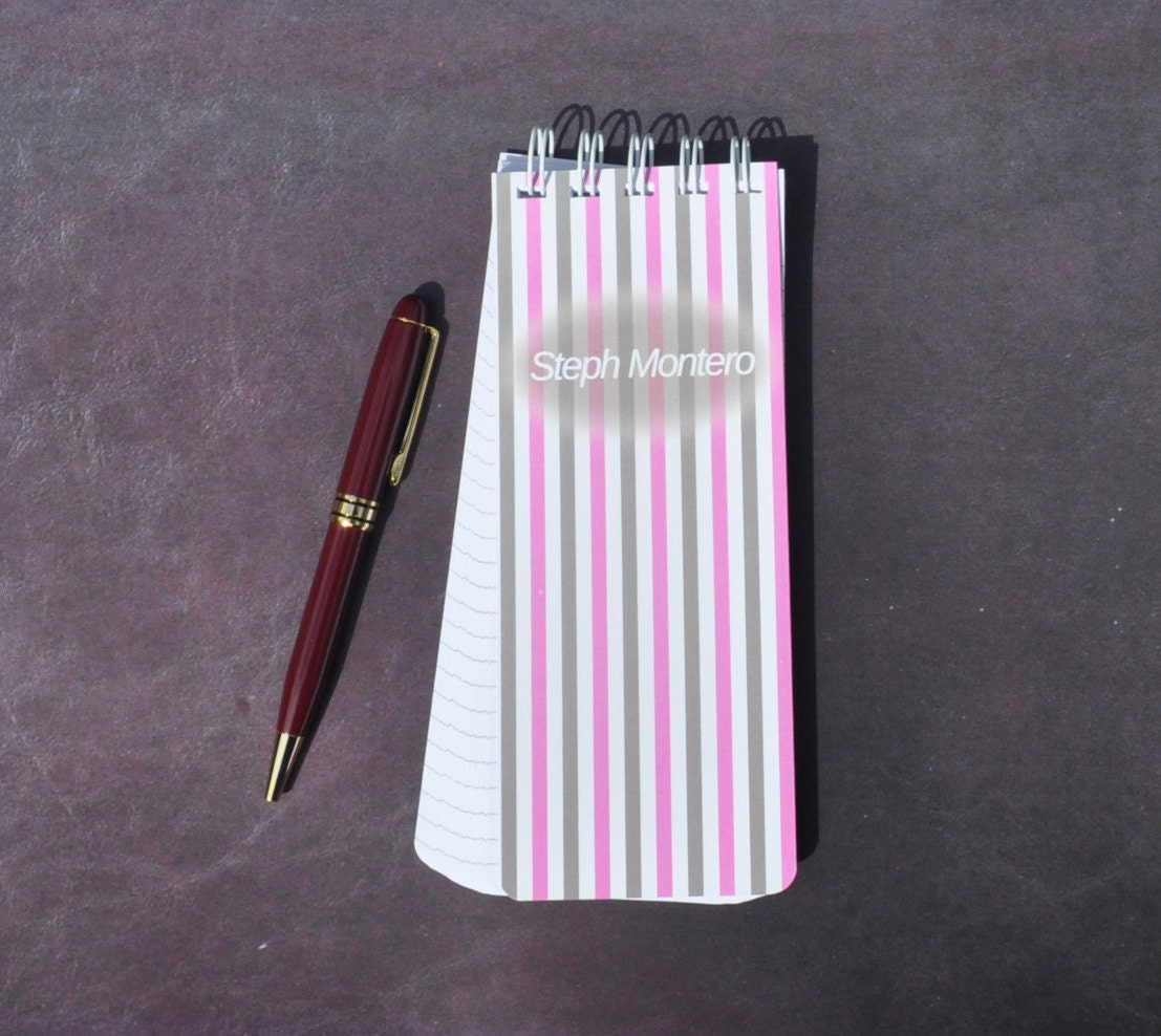 Spiral Bound ToDo Lists Set of 3 Personalized Note Pads