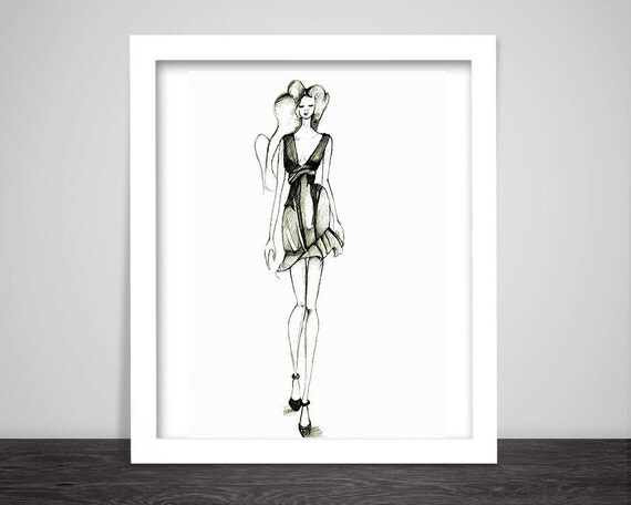 Items similar to fashion illustration,illustration,home decor,wall ...