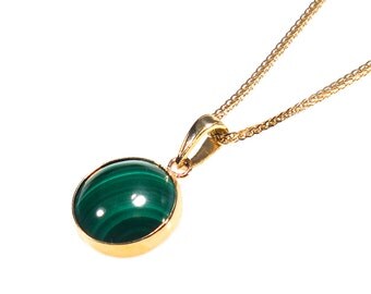 malachite pendant, malachite necklace, 14k gold necklace, malachite jewelry, 14 gold jewelry, small pendant, green pendant, gold pendant