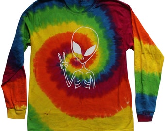 alien peace sign shirt