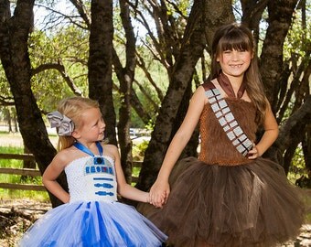 Chewbacca tutu dress - chewbacca costume - Star wars birthday party - Star Wars costume - tutu dress - Darth Vader - BB8 - R2D2 - star wars