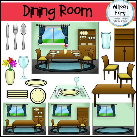 dining room clipart black and white - photo #39