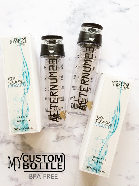 Items similar to Custom Design Water Bottle with timeline on Etsy