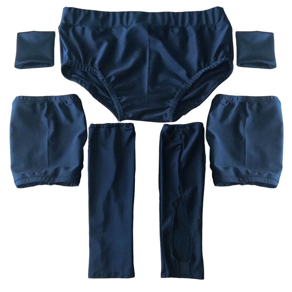 Pro Wrestling Gear Plain Black Trunks knee by ProWrestlingGearUK