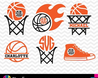BASKETBALL SVG files, Silhouette, Die Cut, Vinyl Cutter, Monogram, Screen Printing svg#031