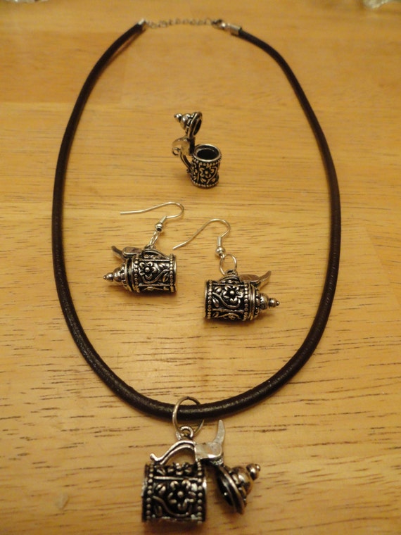 Beer Stein Jewelry Beer Stein Earrings Beer Stein Necklace