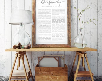 Family Proclamation Print- LDS- Various Sizes
