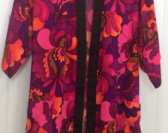 Vintage Hawaiian Kimono Robe M-XL
