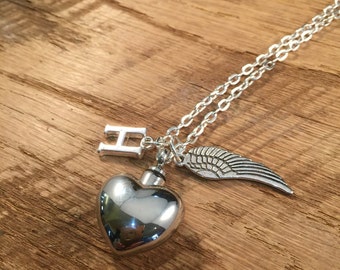 Cremation Locket, Perfume Vial, Ashes Locket, Heart Cremation Locket, Heart Locket, Silver Heart Ashes Locket, Heart Ashes Locket