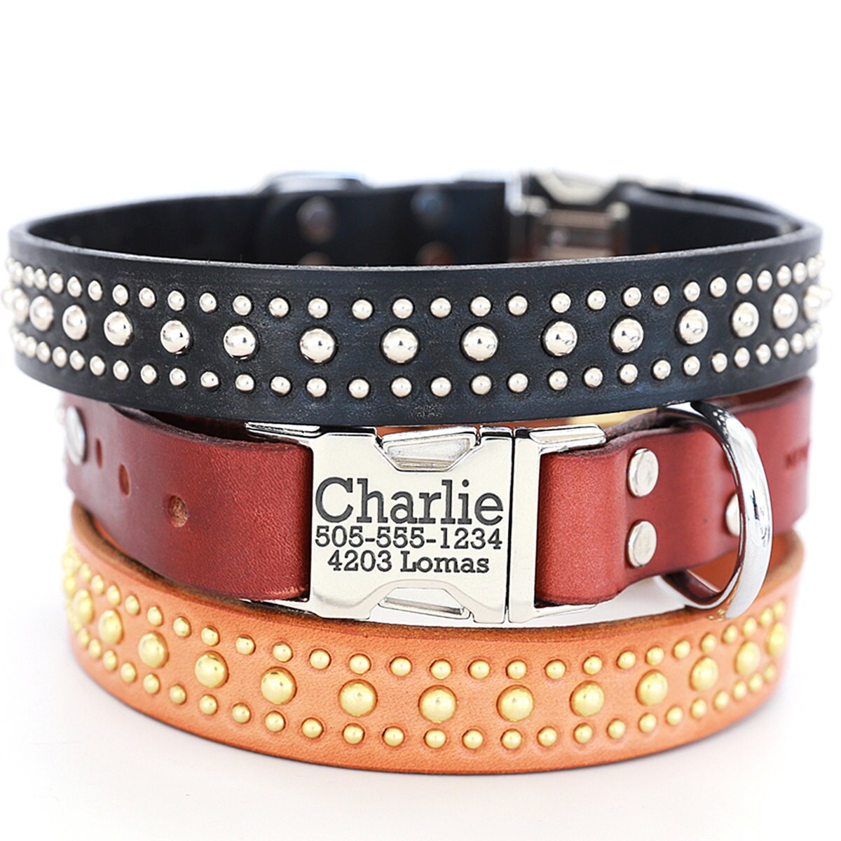 Personalized Leather Dog Collar The Bart
