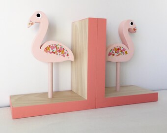 Flamingo Bookends, Children Bookends, Pink Flamingo Room Decor, Kids Pink Flamingo, Flamingo Baby, Flamingo, Pink Flamingo Nursery