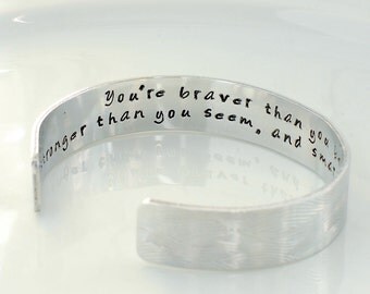Graduation Gift for Her College Graduation Gift High School Graduation Gift for Daughter Inspirational Cuff You're braver than you believe