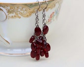 Red Garnet Earrings- January Birthstone - Sterling Silver and Garnet Gemstone Earrings - Root Chakra Jewelry - Mothers Day Gift Red Garnet Earrings- January Birthstone - Sterling Silver and Garnet Gemstone Earrings - Root Chakra Jewelry - Mothers Day Gift
