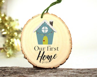 Our First Home Ornament - Gifts for Newlyweds - Wedding Gift - First Home - Customized Christmas Ornament
