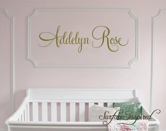 Nursery Wall Decals. Personalized name wall decal for boys and girls rooms. Custom name decal made in any colors and size you want.1020
