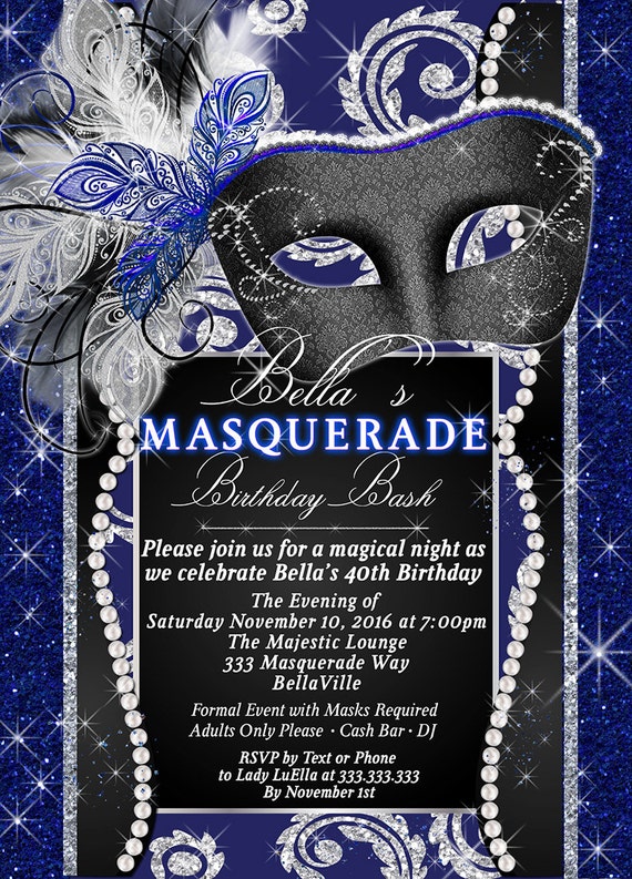 Invitations For A Masquerade Party 5