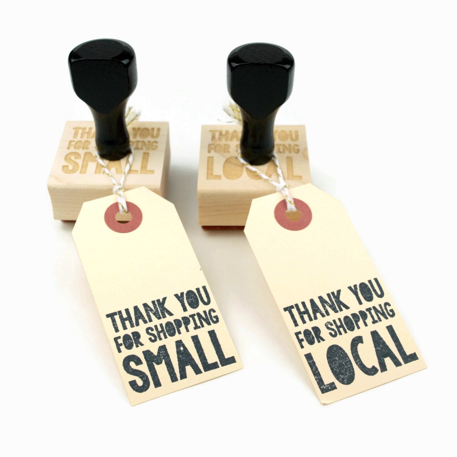 Rubber Stamp Thank You for Shopping Local & Small Set by creatiate