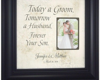 Wedding Gifts For Parents, Bride, Groom, MOM & DAD, Sign, Frame, Father of The Bride, Mother of The Bride, Reception, Shower, 16 X 16
