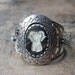 Rams Head Cuff / 1970's Huge Southwest Bracelet / Vintage Unique Sterling Jewelry