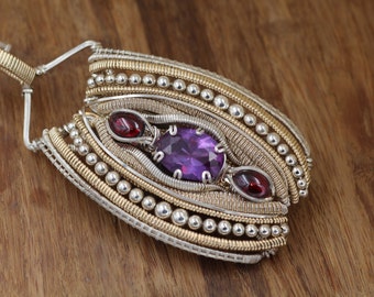 Wire Wrapped Pendant - Heady Wire Wrapped Pendant - Gemmy Wire Wrapped pendant - Honker Wrap - Rock Fettish - Bling Wrap
