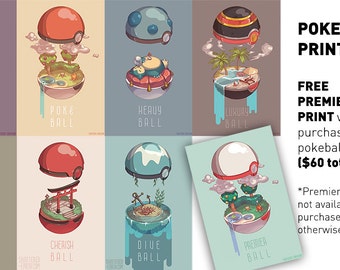 Pokemon Pokeball Interior Art Poster Print