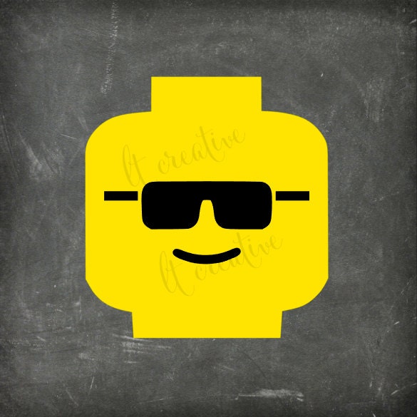 Lego Cool Sunglasses SVG Lego SVG Lego Head by LTCreativeDesigns