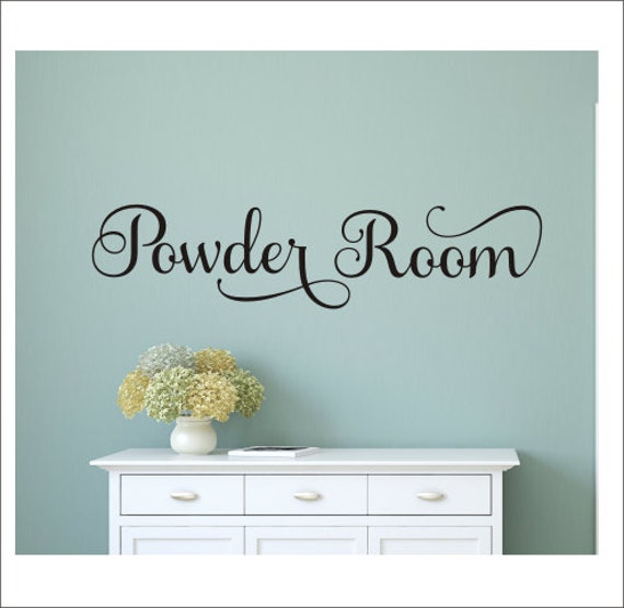 Powder Room Decal Wall Decal Powder Room Vinyl Bathroom Wall