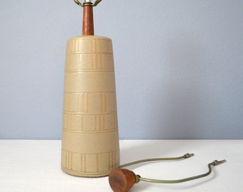 Vintage Early Incised Martz Table Lamp - Marshall Studios