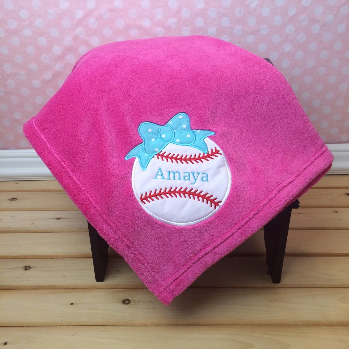 Personalized Softball Blanket Softball Awards Softball