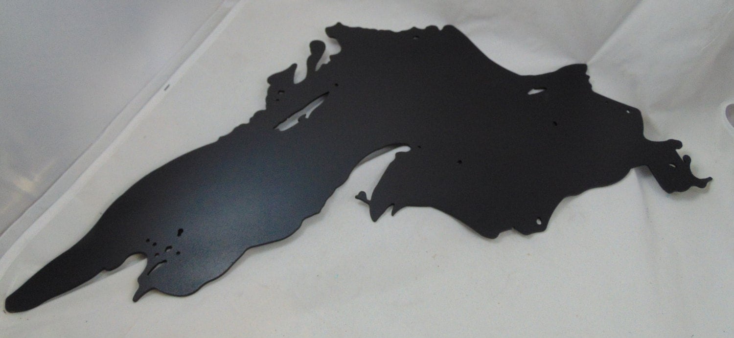 Metal Cutout of Lake Superior Great Lakes Metal Wall Art