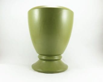 Vintage Floraline Planter, Large Green McCoy Floraline Vase No. 450, Succulent Planter, Green Ceramic Urn, Wedding Flower Vase, Centerpiece