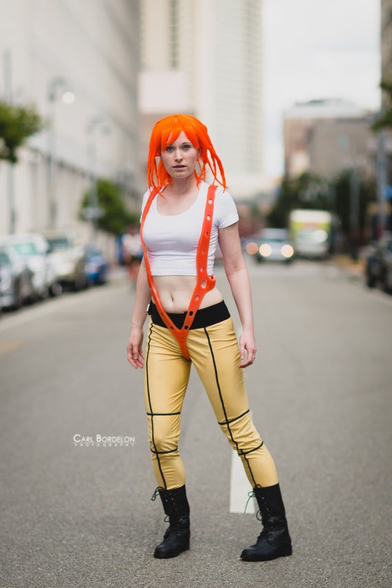 Leeloo Orange Silicone Suspenders The Fifth Element By Rumco 2082