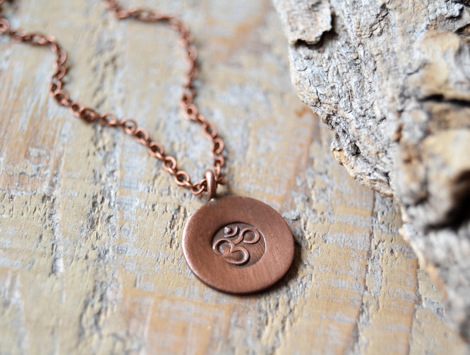 OM necklace yoga jewelry copper om ohm aum necklace mens