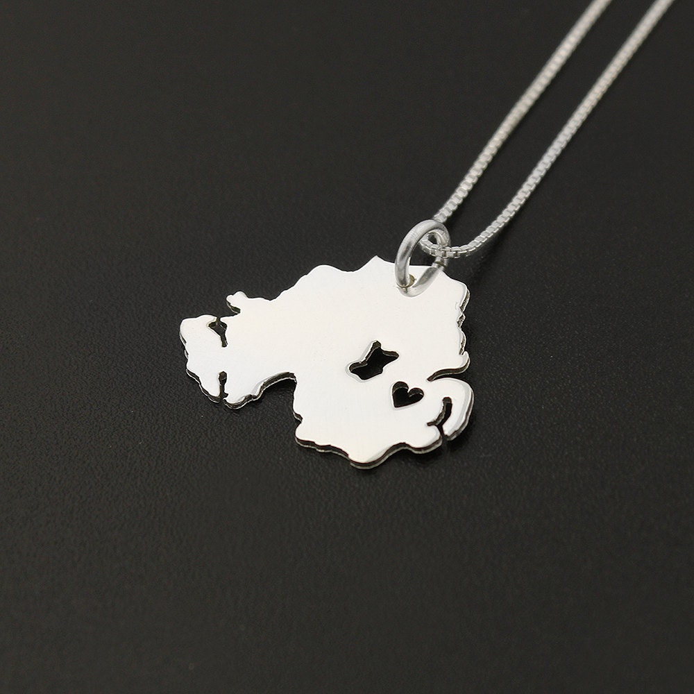 Northern Ireland necklace Pendant personalized sterling silver