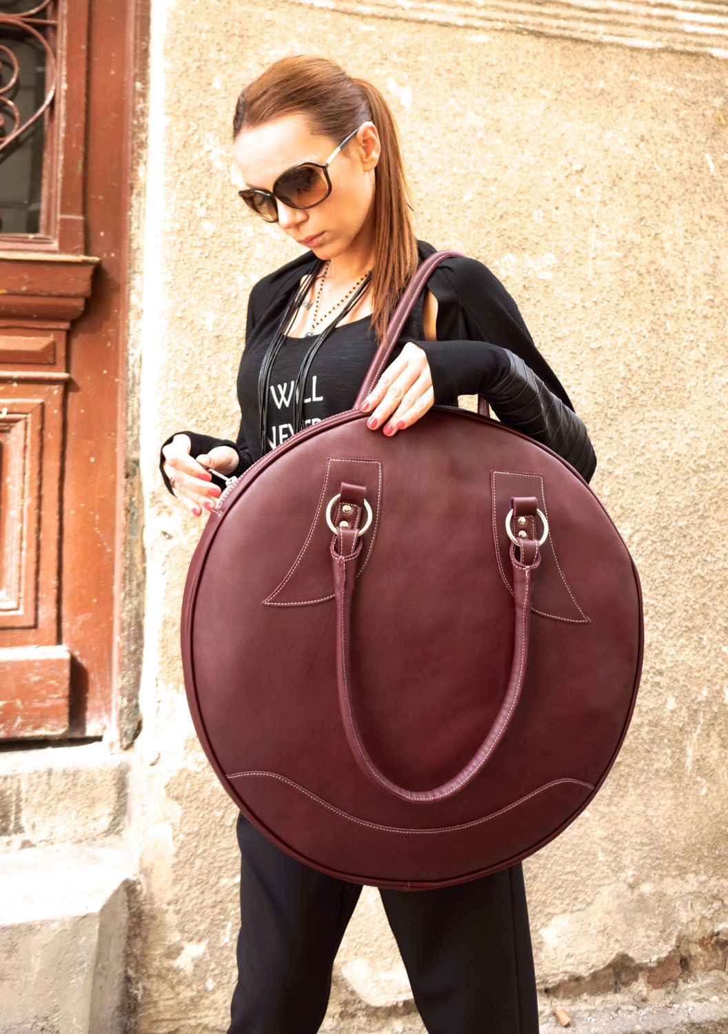 NEW Burgundy Genuine Leather Bag / High Quality Tote by Aakasha