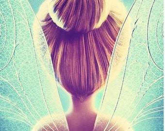 Tinkerbell Wings 8x10 Fabric Block - Buy 2 Fabric Block Listings, Get 1 FREE