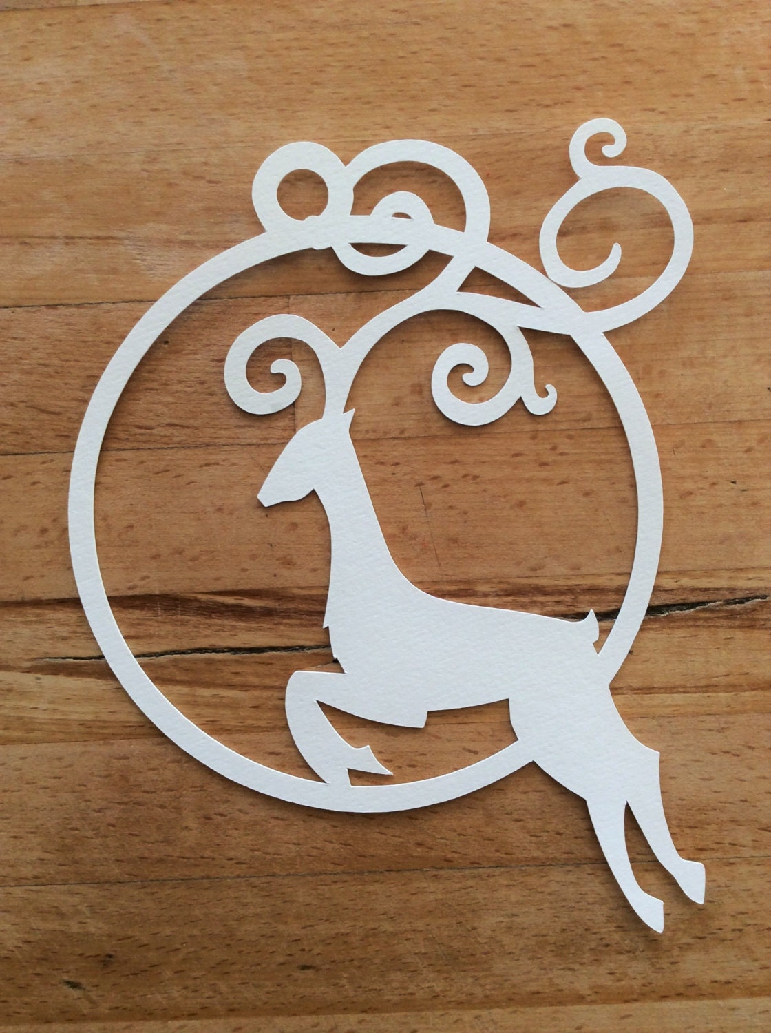 Reindeer Christmas Papercut Template SVG Cutting File