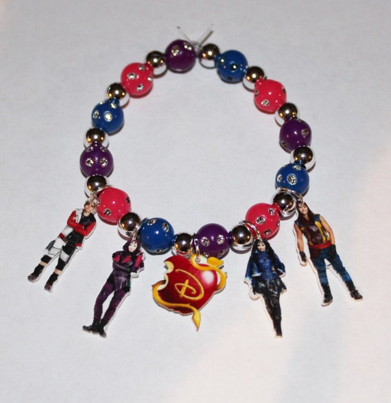 Custom Disney Descendants Charm Bracelet by StinkyPinkCreations