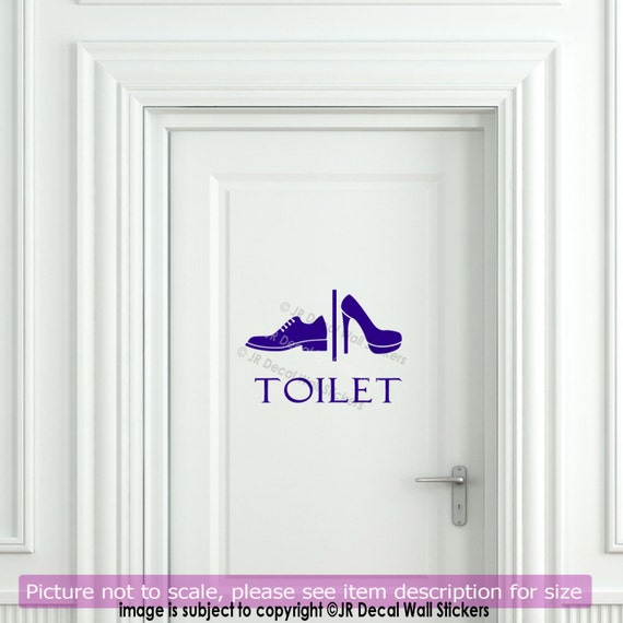 Funny Toilet Entrance Sign Removable Vinyl Wall Sticker