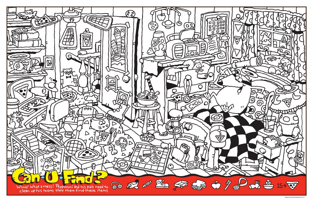 messy kids coloring pages - photo #28