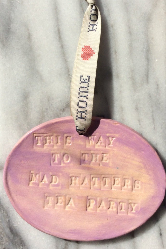 Sale handmade ceramic plaque with message by MagicalTimelessArt