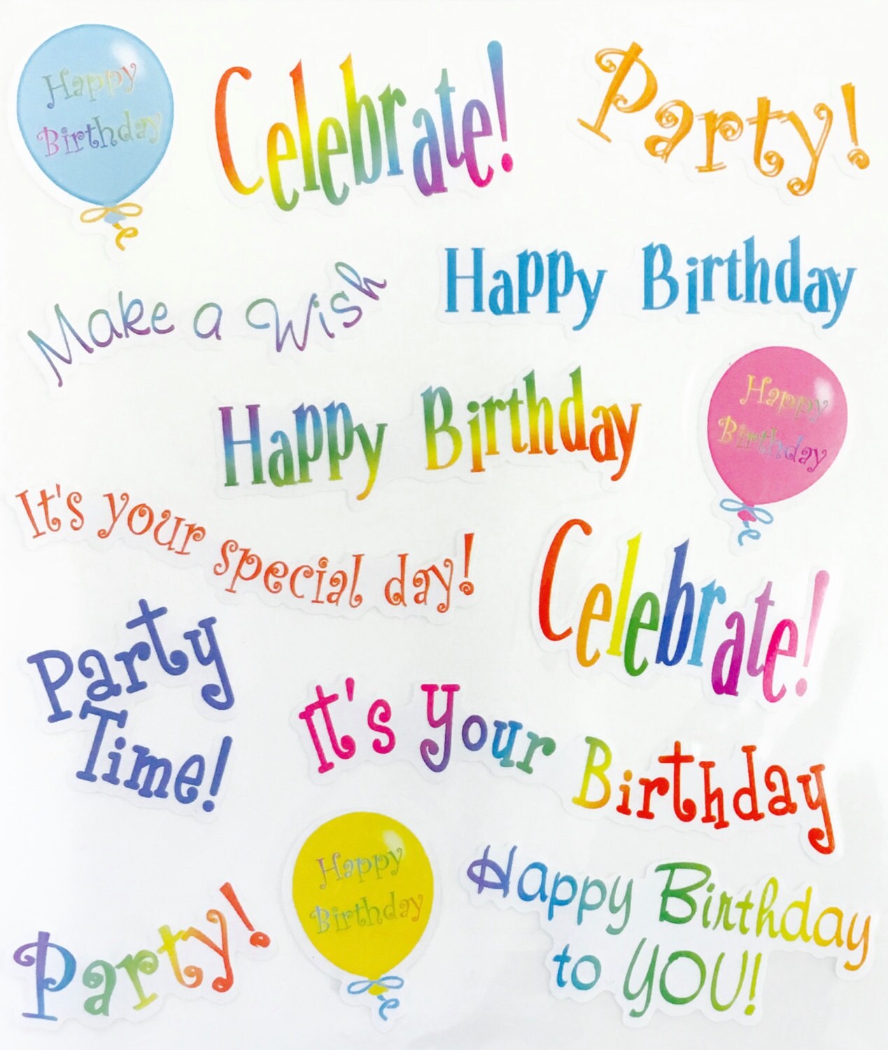 happy birthday stickers planner invites envelope seals
