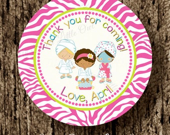 Spa Party Cupcake Topper - Spa Birthday - spa label - spa baby shower - Spa printable - Spa sticker - spa party favor tag - spa in a jar