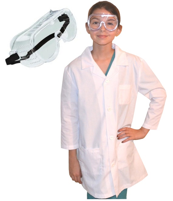 Kids scientist lab coat with goggles