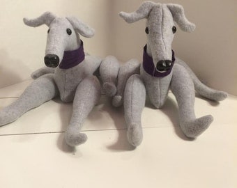 greyhound stuffed animal toy