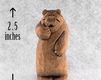 Petit ours à roulettes bois - France