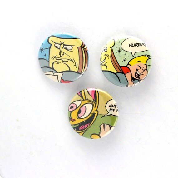 Ren and Stimpy Pins Buttons Nickelodeon MTV Badges
