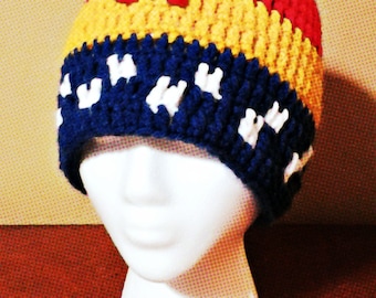 Wonder Woman Crochet Hat/Wonder Woman Inspired Slouchy/Stars & Stripes/Wonder Woman Handmade Hats/Wonder Woman Cosplay/Wonder Woman Costume